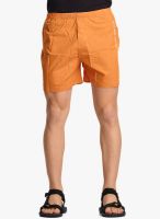 BEEVEE Orange Solid Shorts