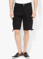 Bay Island Black Solid Shorts