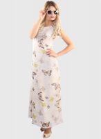 Belle Fille Pink Colored Printed Maxi Dress