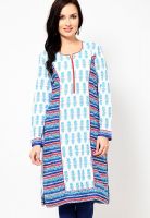 Biba Blue Printed Kurtis