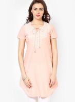 Biba Pink Cotton Blend Kurti