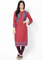 Biba Red Printed Kurtas