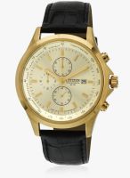 CITIZEN An3512-03P-Sor Black/Golden Chronograph Watch