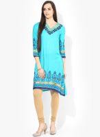 Divina Green Printed Viscose Kurti