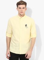 Ed Hardy Yellow Slim Fit Casual Shirt