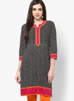 Entropy Black Kurta