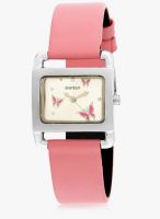 FOSTELO White Leather Analog Watch