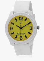 Fastrack 3062Pp26-Dc730 White/Yellow Analog Watch