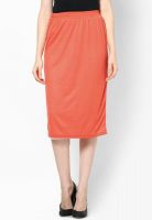 Femella Orange A-Line Skirt