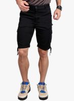 Fitz Black Solid Shorts