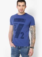 French Connection Blue Round Neck T-Shirt