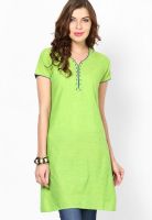 G Green Solid Kurta