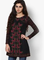 Global Desi Black Printed Kurtis