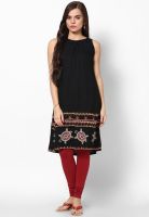 Global Desi Black Solid Kurta