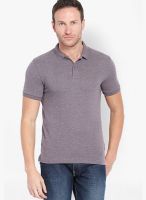 Highlander Grey Solid Polo TShirts