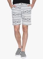 Hubberholme White Printed Shorts