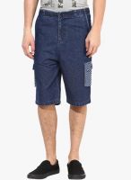 Hypernation Blue Solid Shorts