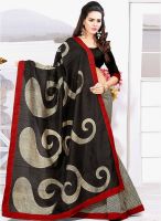 Inddus Black Printed Saree