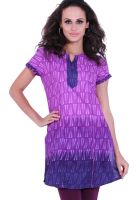 Indidori Purple Printed Kurtis