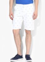 Izod White Printed Shorts