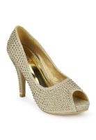 J Collection Golden Embellished Stilettos