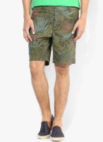 Jack & Jones Green Printed Shorts