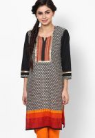 Jaipur Kurti Black Printed Kurtis