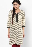 Jaipur Kurti Cream Printed Kurtis