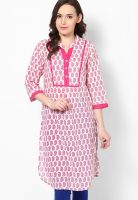 Jaipur Kurti Fuchsia Printed Kurtis