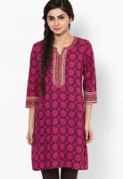 Jaipur Kurti Purple Printed Kurtis