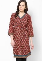 Jaipur Kurti Red Printed Kurtis