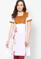 Jaipur Kurti White Printed Kurtis