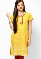 Jaipur Kurti Yellow Printed Kurtis