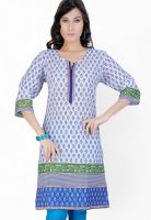 Jazzup Blue Printed Kurtis