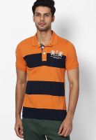 KILLER Orange Striped Polo T-Shirts