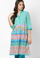 Karigari Cotton Green Kurta