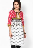 Karigari Cotton White Kurti