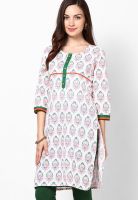 Karigari Off White Printed Kurtis