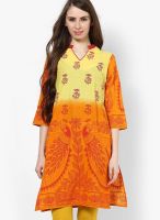 Karigari Yellow Printed Kurta