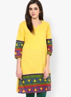 Karigari Yellow Printed Kurta