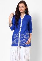 Kira Blue Embroidered Kurtis