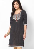 Kurti'S Black Embroidered Kurtis