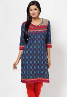 Kurti'S Blue Printed Kurtis