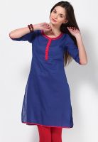 Kurti'S Blue Solid Kurtis