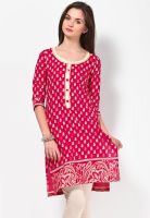 Kurti'S Fuchsia Printed Kurtis