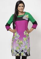 Kurti'S Fuchsia Printed Kurtis