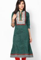 Kurti'S Green Embroidered Kurtis