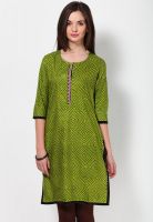 Kurti'S Green Printed Kurtis