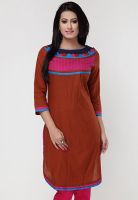 Kurti'S Rust Solid Kurtis