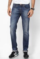 Lawman Pg3 Blue Solid Slim Fit Jeans